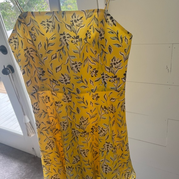 Alice and Olivia yellow Floral dress size 0 - Picture 4 of 4